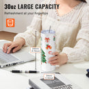 8 Pack Straight Sublimation Tumblers, 30 oz Blank Tumbler Bulk, Stainless Steel Double Wall Tumbler Cups with Straw, Lid, Brush, Base, Shrink Wrap, Gift Box, for Heat Press and Heat Transfer-5