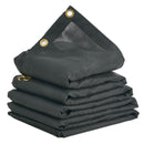 Dump Truck Mesh Tarp, 5 x 14 ft, PVC Coated Black Heavy Duty Cover with 5.5" 18oz Double Pocket, Brass Grommets, Reinforced Double Needle Stitch Webbing Fits Manual or Electric Dump Truck System-10