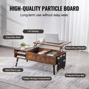 Lift Top Coffee Table 39.4 in Rectangle Coffee Table for Living Room Brown-5