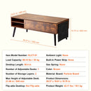 Lift Top Coffee Table 39.4 in Rectangle Coffee Table for Living Room Brown-7