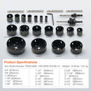 Hole Saw Kit, 18 PCS Saw Blades, 6 Drill Bits, 1 Hex Wrench, Bi Metal M42 Hole Saw Set with Carrying Case, General Purpose Size from 3/4" to 4-1/2", Ideal for Wood Board, Iron and Plastic Plate-7