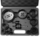 Hole Saw Kit, 18 PCS Saw Blades, 6 Drill Bits, 1 Hex Wrench, Bi Metal M42 Hole Saw Set with Carrying Case, General Purpose Size from 3/4" to 4-1/2", Ideal for Wood Board, Iron and Plastic Plate-11