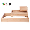 Wooden Raised Garden Bed Planter Box 113 x 113 x 51 cm Flower Vegetable Herb-1