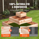 Wooden Raised Garden Bed Planter Box 113 x 113 x 51 cm Flower Vegetable Herb-4