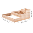 Wooden Raised Garden Bed Planter Box 113 x 113 x 51 cm Flower Vegetable Herb-8