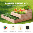 VEVOR Wooden Raised Garden Bed Planter Box 113 x 113 x 51 cm Flower Vegetable Herb-3
