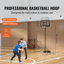 Basketball Hoop, 4-10 ft Adjustable Height Portable Backboard System, 44 inch Basketball Hoop & Goal, Kids & Adults Basketball Set with Wheels, Stand, and Fillable Base, for Outdoor/Indoor-2