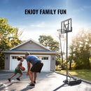 Basketball Hoop, 4-10 ft Adjustable Height Portable Backboard System, 44 inch Basketball Hoop & Goal, Kids & Adults Basketball Set with Wheels, Stand, and Fillable Base, for Outdoor/Indoor-7