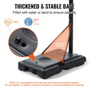 VEVOR Basketball Hoop, 4-10 ft Adjustable Height Portable Backboard System, 44 inch Basketball Hoop & Goal, Kids & Adults Basketball Set with Wheels, Stand, and Fillable Base, for Outdoor/Indoor-3