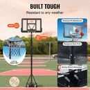 VEVOR Basketball Hoop, 4-10 ft Adjustable Height Portable Backboard System, 44 inch Basketball Hoop & Goal, Kids & Adults Basketball Set with Wheels, Stand, and Fillable Base, for Outdoor/Indoor-5