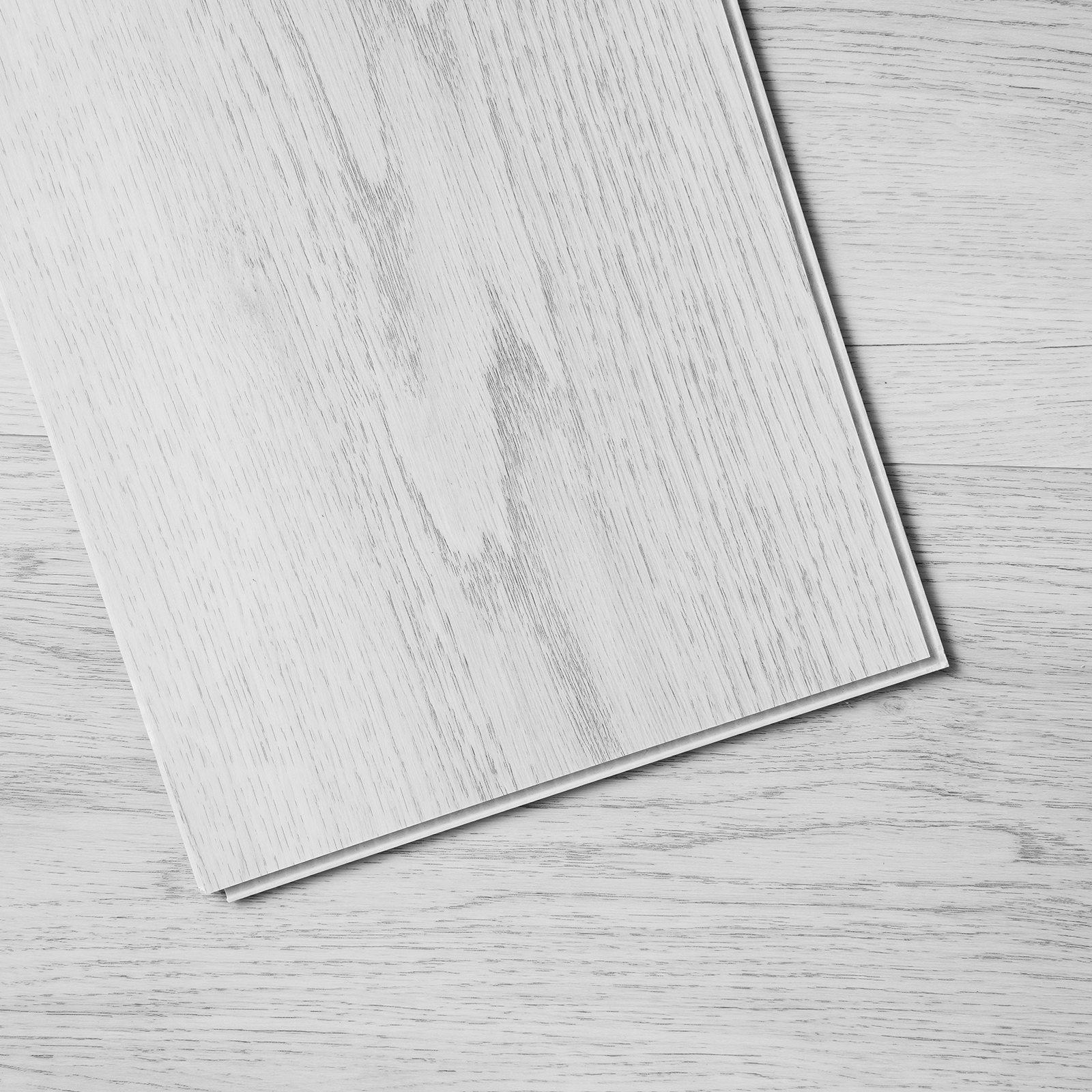 VEVORrlocking Vinyl Floor Tiles 48 x 7.3 inch, 10 Tiles 5.5mm Thick Snap Together, Light Gray Wood Grain DIY Flooring for Kitchen, Dining Room, Bedrooms & Bathrooms, Easy for Home Decor