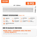 VEVORrlocking Vinyl Floor Tiles 48 x 7.3 inch, 10 Tiles 5.5mm Thick Snap Together, Light Gray Wood Grain DIY Flooring for Kitchen, Dining Room, Bedrooms & Bathrooms, Easy for Home Decor-7