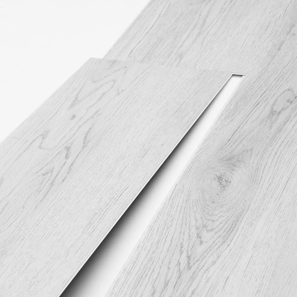 VEVORrlocking Vinyl Floor Tiles 48 x 7.3 inch, 10 Tiles 5.5mm Thick Snap Together, Light Gray Wood Grain DIY Flooring for Kitchen, Dining Room, Bedrooms & Bathrooms, Easy for Home Decor