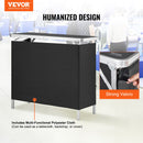 Folding Portable Bar Table, Tradeshow Podium Table for Indoor, Outdoor, Party, Picnic, Exhibition, Includes Carrying Case, Storage Shelf and Black Skirt, 38.39" x 15.16" x 34.25“-2