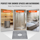 Shower Curb Kit, 914x914mm Shower Pan Kit with 160mm Central Drain, Lightweight EPS Shower Installation Kits with 2 Waterproof Cloths, Shower Pan Slope Sticks Fit for Bathroom-6