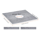 Shower Curb Kit, 914x914mm Shower Pan Kit with 160mm Central Drain, Lightweight EPS Shower Installation Kits with 2 Waterproof Cloths, Shower Pan Slope Sticks Fit for Bathroom-8