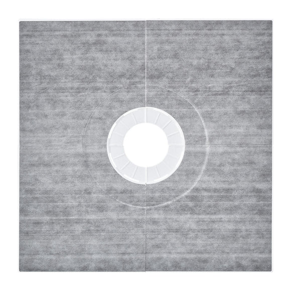 Shower Curb Kit, 914x914mm Shower Pan Kit with 160mm Central Drain, Lightweight EPS Shower Installation Kits with 2 Waterproof Cloths, Shower Pan Slope Sticks Fit for Bathroom