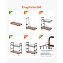 2 Tier Coffee Bar Organizer for Countertop w/ 12 Movable Hooks Mug Holder-6