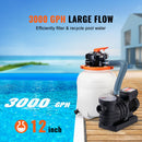 Sand Filter Above Ground with 285W Pool Pump 10,000 L/H Flow 6-Way Valve-2