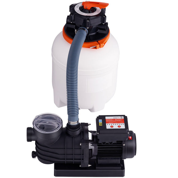 Sand Filter Above Ground with 285W Pool Pump 10,000 L/H Flow 6-Way Valve