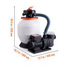 Sand Filter Above Ground with 450W Pool Pump 13,000 L/H Flow 6-Way Valve-8