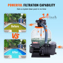 VEVOR Sand Filter Above Ground with 450W Pool Pump 13,000 L/H Flow 6-Way Valve-5