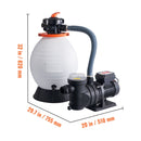 Sand Filter Above Ground with 850W Pool Pump 18,000 L/H Flow 6-Way Valve-8