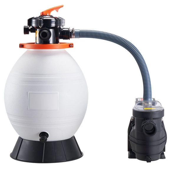 Sand Filter Above Ground with 850W Pool Pump 18,000 L/H Flow 6-Way Valve