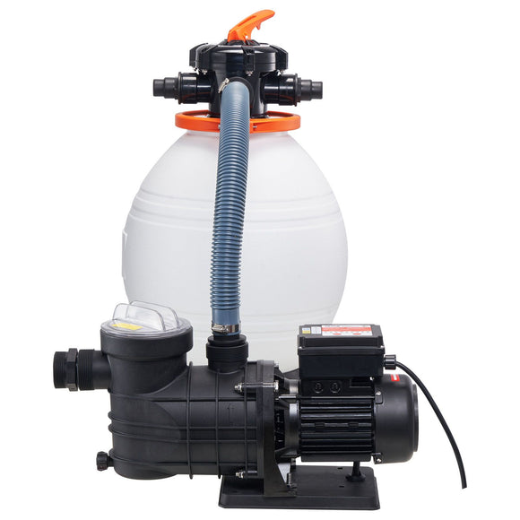 Sand Filter Above Ground with 850W Pool Pump 18,000 L/H Flow 6-Way Valve