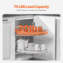 Swing Left Blind Corner Cabinet, Pull Out Organizer for 36 inch Width Blind Cabinet, 2 Tier Height Adjustable Swing Tray, Soft Close Kitchen Cloud Blind Organizer, Left Open-4