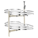 Swing Left Blind Corner Cabinet, Pull Out Organizer for 36 inch Width Blind Cabinet, 2 Tier Height Adjustable Swing Tray, Soft Close Kitchen Cloud Blind Organizer, Left Open-12
