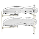 VEVOR Swing Left Blind Corner Cabinet, Pull Out Organizer for 36 inch Width Blind Cabinet, 2 Tier Height Adjustable Swing Tray, Soft Close Kitchen Cloud Blind Organizer, Left Open-10