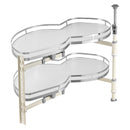 VEVOR Swing Left Blind Corner Cabinet, Pull Out Organizer for 36 inch Width Blind Cabinet, 2 Tier Height Adjustable Swing Tray, Soft Close Kitchen Cloud Blind Organizer, Left Open-11