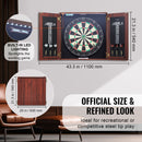 Dartboard and Cabinet Set Official Size Complete Accessory Steel Tip Dart-2