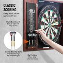 Dartboard and Cabinet Set Official Size Complete Accessory Steel Tip Dart-4