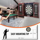 Dartboard and Cabinet Set Official Size Complete Accessory Steel Tip Dart-7
