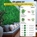 Artificial Boxwood Panels, 20 PCS 20\"x20\" Boxwood Hedge Wall Panels, PE Artificial Grass Backdrop Wall 1.6\", Privacy Hedge Screen for Decoration of Outdoor, Indoor, Garden, Fence, and Backyar-4