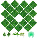 Artificial Boxwood Panels, 20 PCS 20\"x20\" Boxwood Hedge Wall Panels, PE Artificial Grass Backdrop Wall 1.6\", Privacy Hedge Screen for Decoration of Outdoor, Indoor, Garden, Fence, and Backyar-9