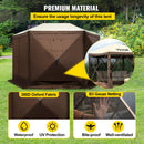 VEVOR Pop-up Camping Gazebo Camping Canopy Shelter 6 Sided 10' x 10' Sun Shade-5