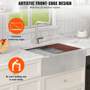 Farmhouse Kitchen Sink, 304 Stainless Steel Drop-In Sinks, Top Mount Single Bowl Basin with Ledge & Accessories, Household Dishwasher Sinks for Workstation, Prep Kitchen, and Bar Sink, 30 inch-6