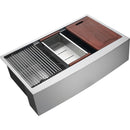 VEVOR Farmhouse Kitchen Sink, 304 Stainless Steel Drop-In Sinks, Top Mount Single Bowl Basin with Ledge & Accessories, Household Dishwasher Sinks for Workstation, Prep Kitchen, and Bar Sink, 30 inch-9