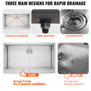 Farmhouse Kitchen Sink, 304 Stainless Steel Drop-In Sinks, Top Mount Single Bowl Basin with Ledge & Accessories, Household Dishwasher Sinks for Workstation, Prep Kitchen, and Bar Sink, 36 inch-5