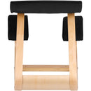 Wooden Ergonomic Kneeling Chair Memory Seat Cushion Relieving Body Black-10