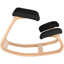 Wooden Ergonomic Kneeling Chair Memory Seat Cushion Relieving Body Black-11