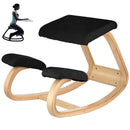VEVOR Wooden Ergonomic Kneeling Chair Memory Seat Cushion Relieving Body Black-1