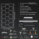 Hexagon Garage Lights 66300LM 15 Grids Honeycomb LED Shop Ceiling Light-7