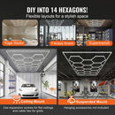 Hexagon Garage Lights 86400LM 5 Grid Honeycomb LED Shop Ceiling Light-3