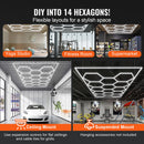 VEVOR Hexagon Garage Lights 86400LM 5 Grid Honeycomb LED Shop Ceiling Light-3