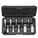 XZN Triple Square Spline Bit Socket Set 10-Piece M4-M18 Cr-V Steel Storage Case-9