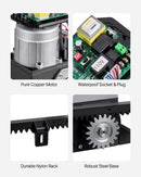 VEVOR 400W Electric Sliding Gate Opener 1000kg Chain Drive Infrared Sensor-6